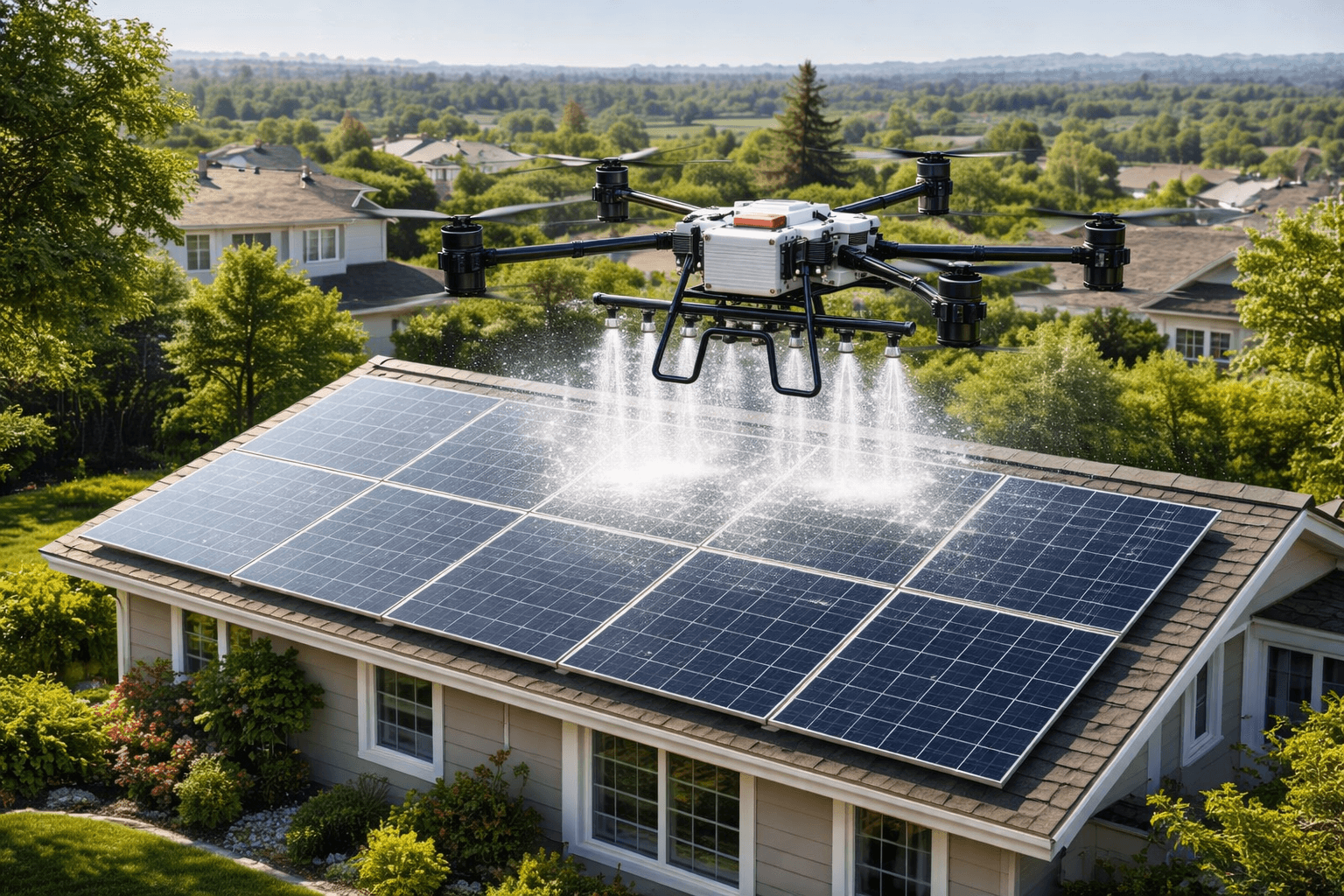 D-PV em limpeza residencial de painéis