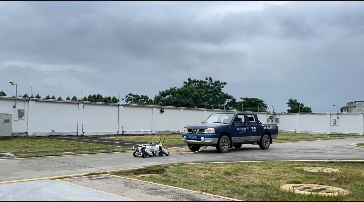 RB160W demonstrando força ao puxar um veículo